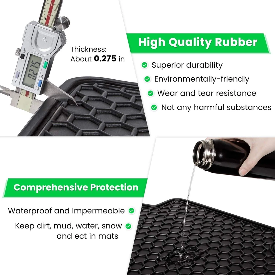 福特 Fusion 2013 2014 2015 2016 2017 2018 2019 2020 重型黑色脚垫  — 第 3/4 张图片