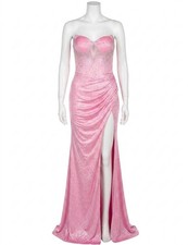 Jovani Pink Strapless Evening Gown Size 6
