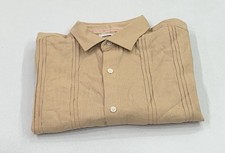 Scotch  Soda Men's Linen Blend Short Sleeve Woven Shirt, Tan, Size L