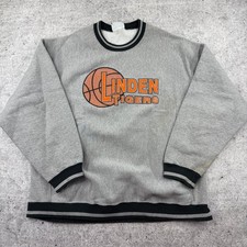 Vtg Lee Crossgrain Crewneck Gray Sweatshirt L...