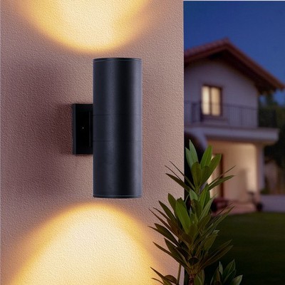 2 Pack 12'' Outdoor Wall Light Black LED Exterior Sconce Waterproof Porch Garage
