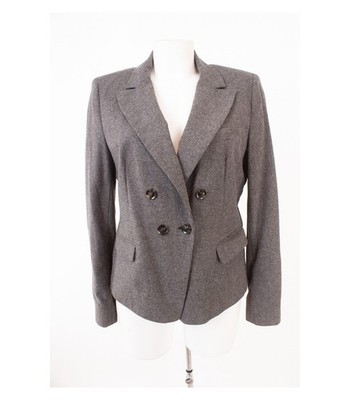 HUGO BOSS Damen Blazer Gr. DE 42 Doppelreihig Modell Oleksana Orange Grau Wolle