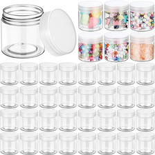 150 Pieces 2 Oz Plastic Container Jars with Lids round Clear Cosmetic Empty Clea