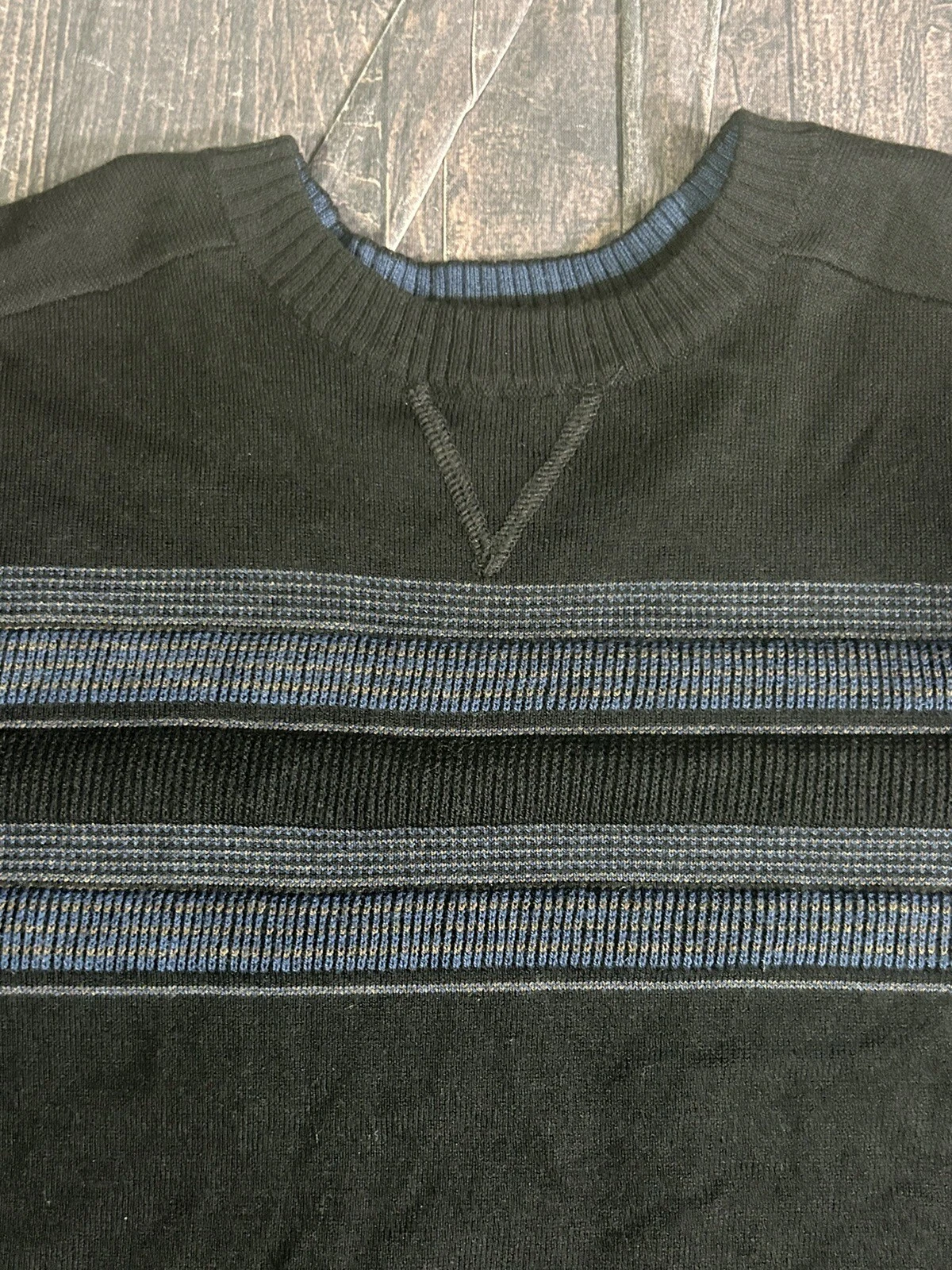 smartwool wool blend striped pullover crew neck sweater
