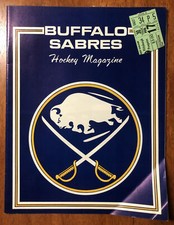 RARE 1972 Buffalo Sabres Ticket Stub & Program vs Penguins Jim Rutherford 1st SO