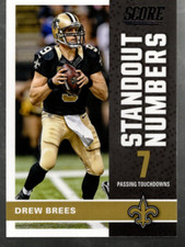 B2681- 2017 Score Standout Zahlen #4 Drew Brees - Nm-Mt