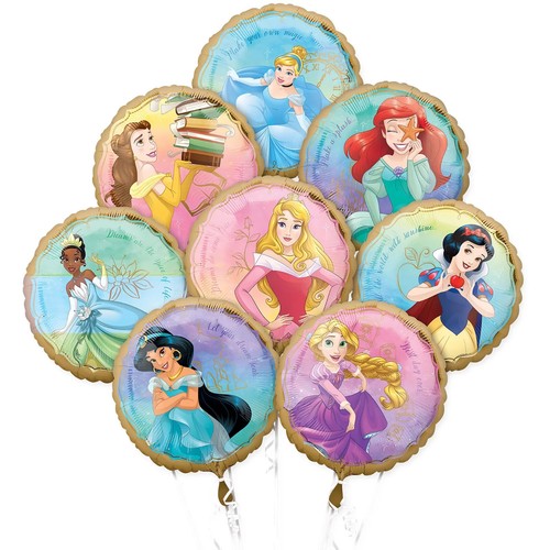 Disney Princess Balloon Bouquet 17"-8 Count - Afbeelding 1 van 1