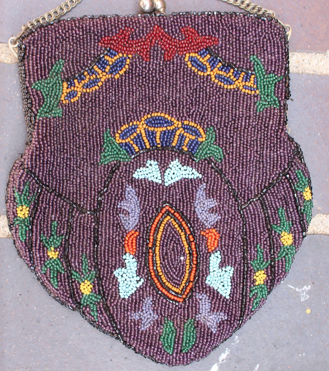 Victorian beaded purse sale