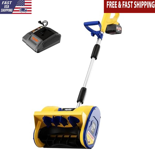 Cordless Snow Shovel 12" Brushless Motor Adjustable Handle Sidewalk Driveway New