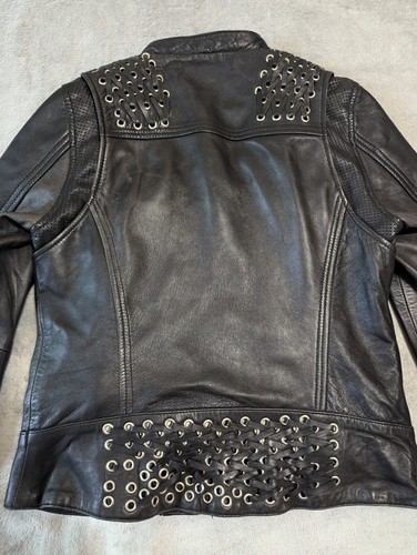 First Classics Women's Leather Jacket With Decorative Accents Style FIL 191SDMZ - Picture 5 of 19