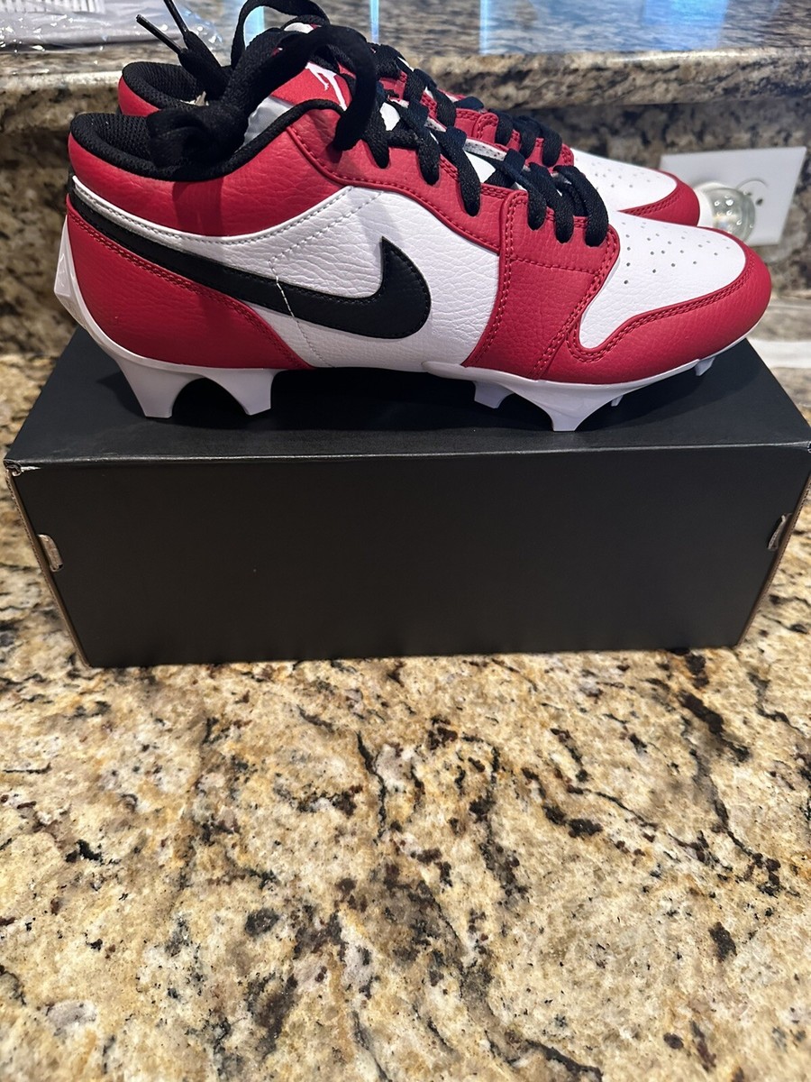 Jordan 1 Vapor Edge Low TD CHICAGO Red White Football Cleats