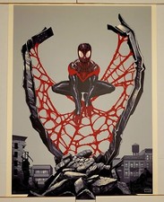 Spider-Man MONDO 18x24 Art Poster Marvel Comic 2018 Limited Miles Morales SAMPL