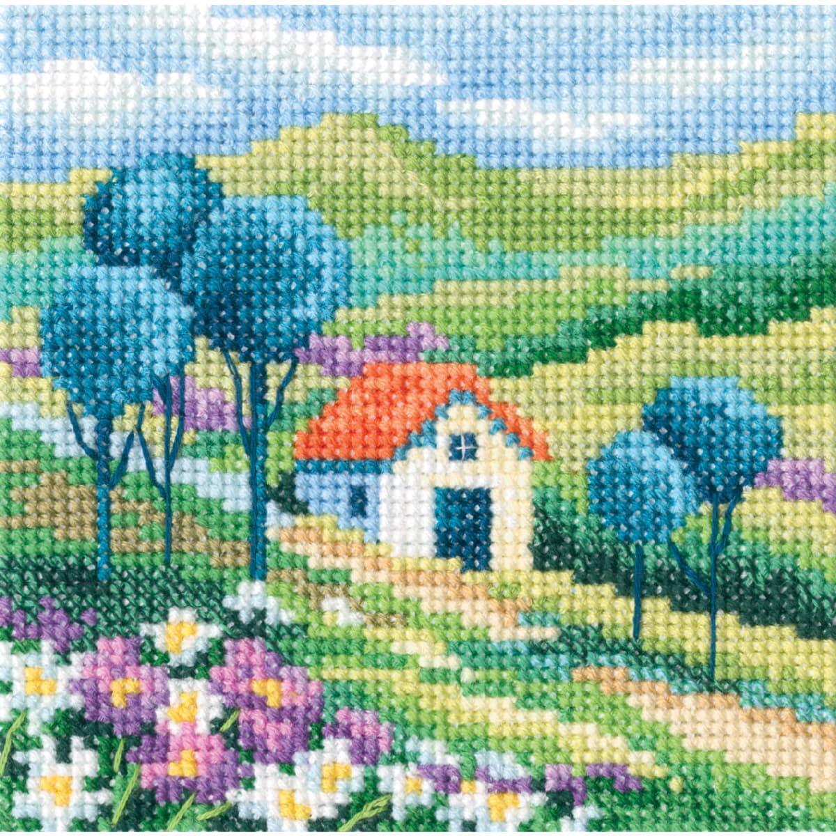 RTO counted cross stitch kit ""Summer colours IV"", 11x11cm, DIY