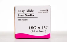 100 Blunt Dispensing Needles Syringe Blunt Tip Needle 18 Ga 1 1/2" Luer Lock1.5"