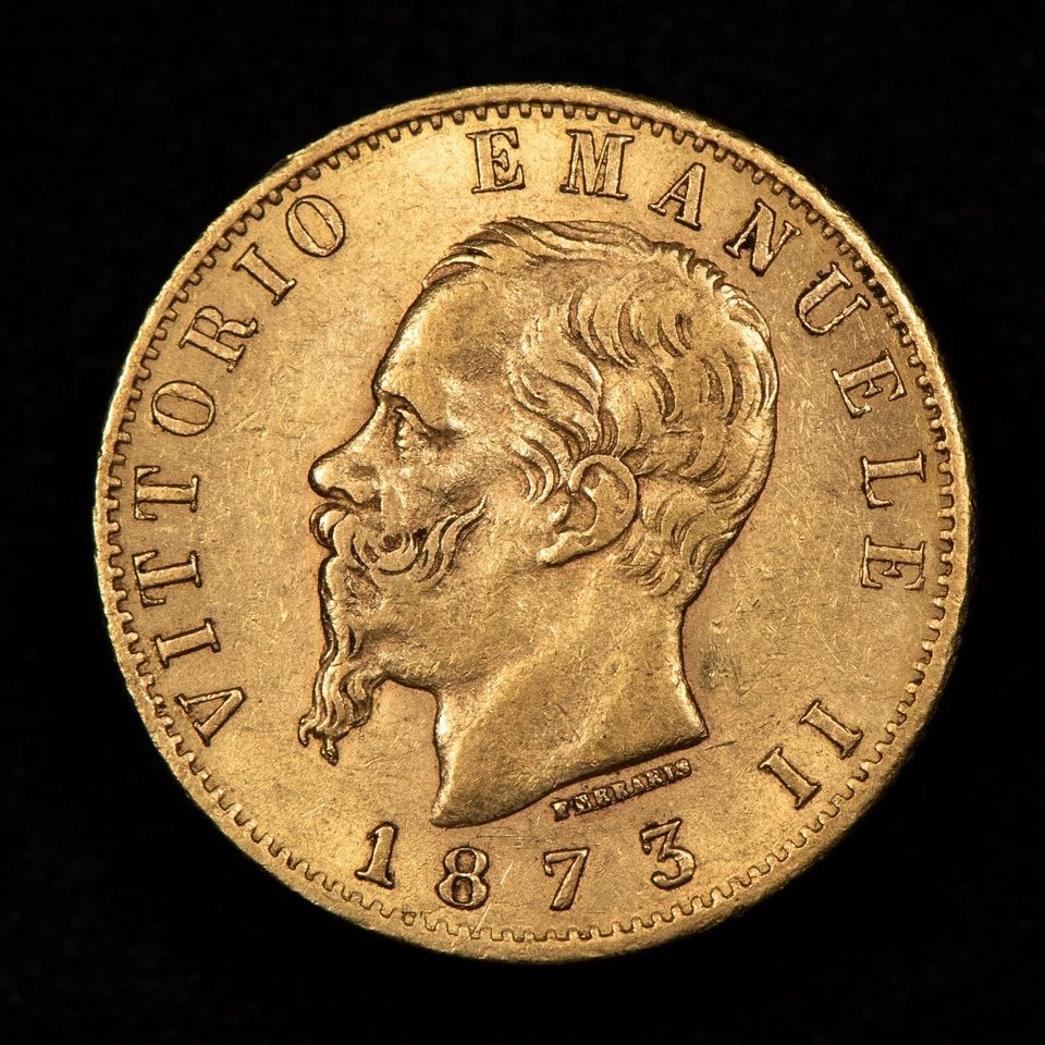 Moneda de oro de 20 liras 1873M BN Italia - 0,1867 AGW - SKU-G2378 Foto 3 de 4