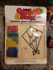 Vtg Makit Bakit Stained Glass Suncatcher Ornament KITE Make It Bake It