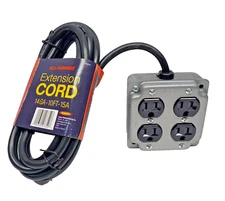 Legacy Manufacturing E1430104  All-Purpose 4 Outlet Extension Cord 14GA 10Ft 15A