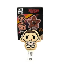 New Open Box Stranger Things  2.5" Plush Bag Clip Keychain Eleven W Shaved Head