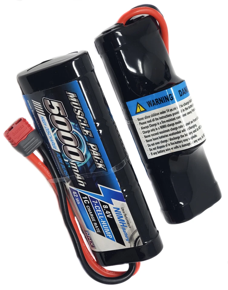 Batería NHX Muscle Pack 8.4V 5000mAh 7 Celdas Nimh Hump (2) con Conector DEANS Foto 2 de 4