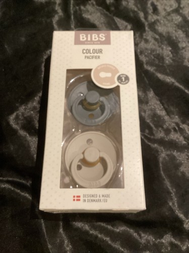 Bibs Colour Latex Pacifier - 0-6 Months - Size 1 - 2pk NEW Sealed
