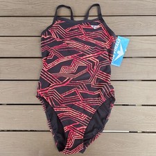 TYR The Finals Women MAIZE Swimsuit Butterfly Back Red 1 Piece- Size 34 New