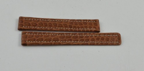 Breitling Leather Bracelet 15MM 15-14 For Folding Clasp New Unworn Braun - Picture 1 of 2