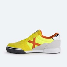 Scarpe da futsal Monaco Gresca 307 giallo bianco - scarpe da calcio indoor da uomo