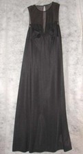 Vintage JC Penny's Black Sheer Top Night Gown size 36 Nightgown Timeless Design