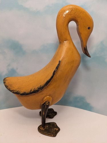 Wood Goose Duck Decor With Nails Retro Antique - Picture 3 of 6