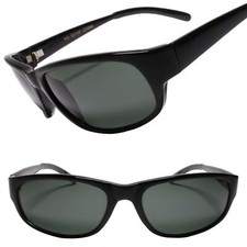 Genuine Vintage Rectangle Frame Channeling 90s Indie Retro Vibe Black Sunglasses