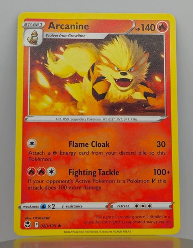Arcanine - SWSH12: Silver Tempest - SWSH12 - 20/195 - Pokemon