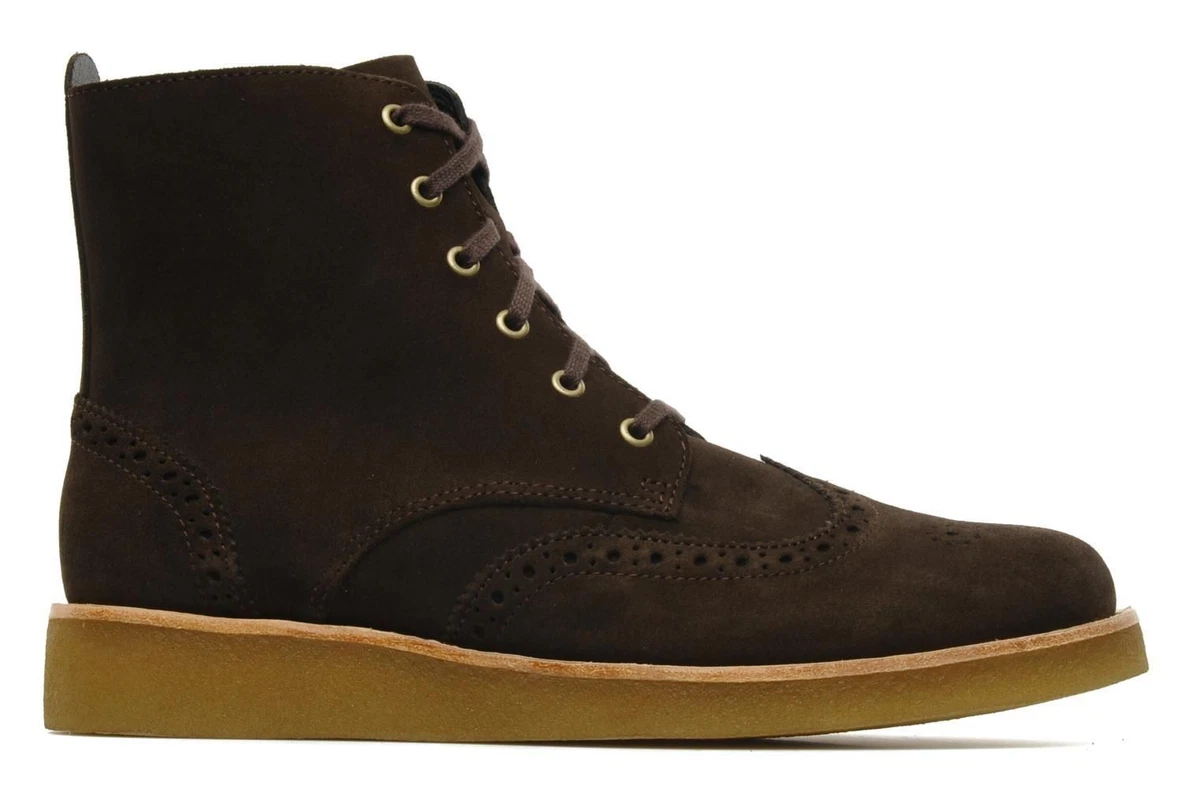 CLARKS ORIGINALS Hombre Desierto Fable Botas ante Negro GB 7.5 / US 8G