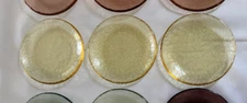 Fire and Light Recycled Glass Three CITRUS (3) Appetizer Dessert 6 5/8" Plates