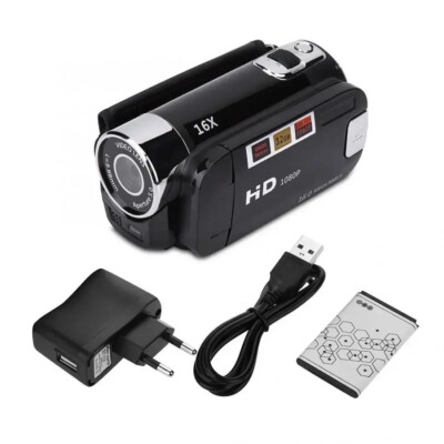 Video Cam Recorder 720P FULL HD Digi Videokamera 270 Grad 16x Nachtaufnahme