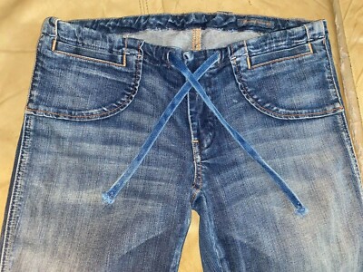 Citizens of Humanity, Cropped Blue Jeans. Waist(Drawstring)=32'' Inseam=21''