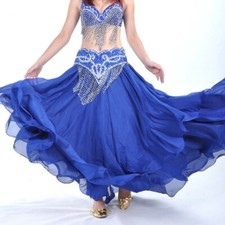 Belly Dance 12 Meters LargeSkirt Three-tier Skirt Chiffon High-end Skirt No Belt