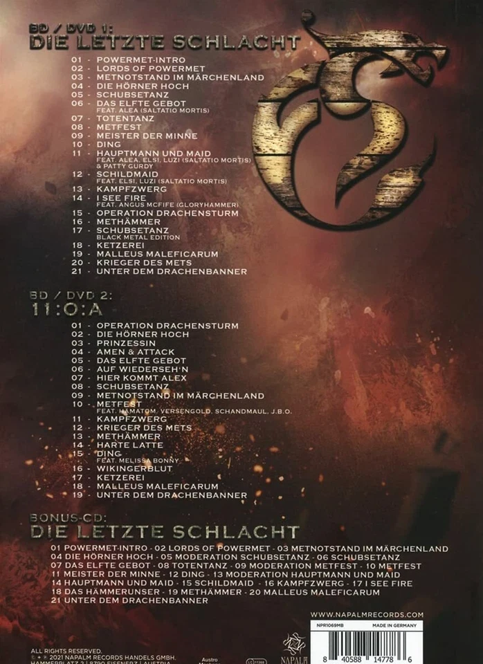 Feuerschwanz - Die letzte Schlacht (2021) 2Blu-ray+2DVD+CD Neuware - Bild 2 von 2