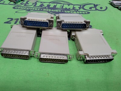 LOT OF 5 - DB25 25-Pin Serial D-SUB Male to Male Gender Changer Coupler Adapter