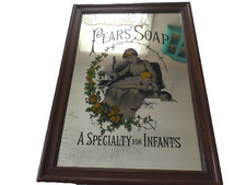Vintage Pear's Soap Advertising Mirror - L@@K!