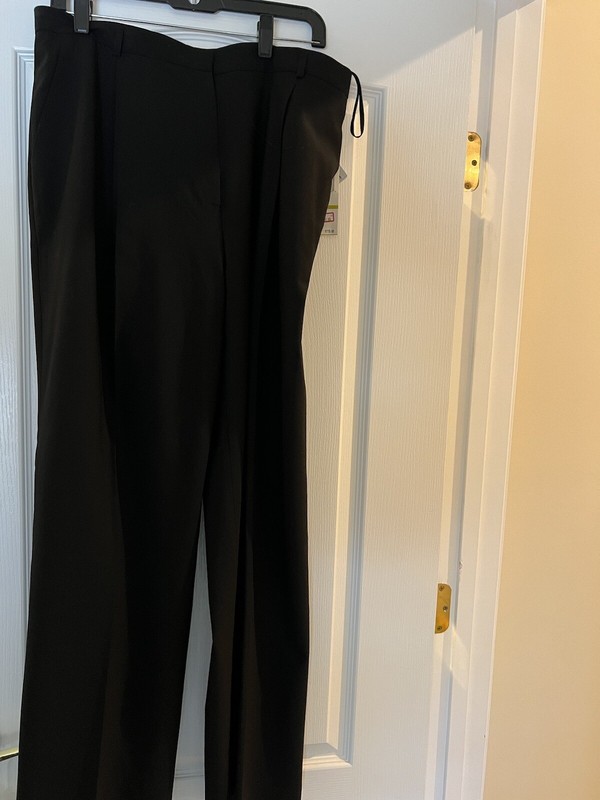 Womens Jones New York Wool~Lycra Lined Black Dress Pants, sz 14 NWT