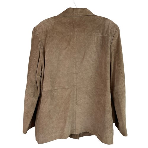 Vintage Orvis Genuine Leather Jacket Womens L Brown ButtonUp Heavy Lined Outdoor - Picture 3 of 4
