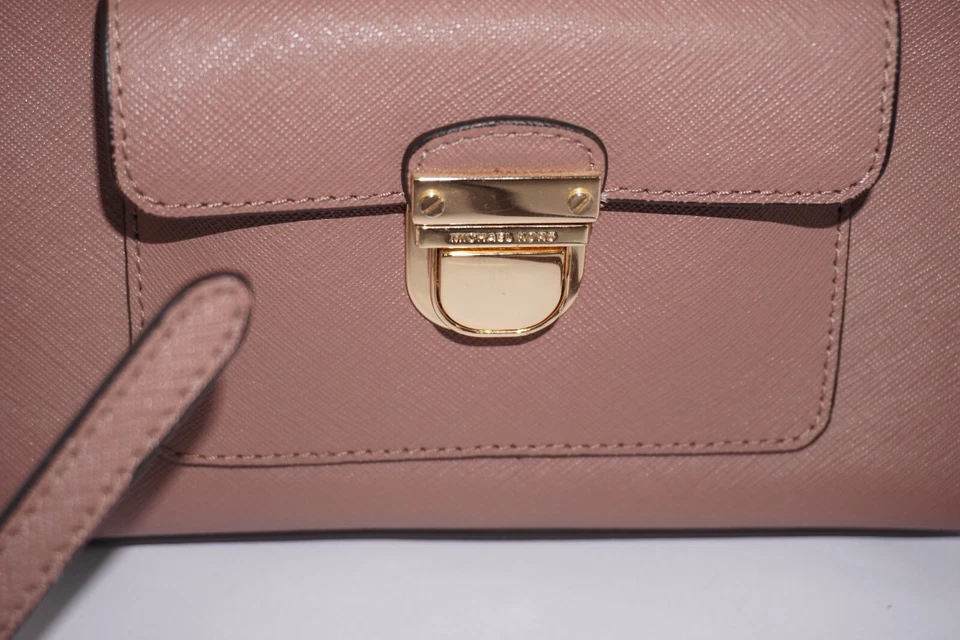 Michael Kors Bridgette Medium Tote Dusty  Rose Leather Satchel Crossbody Bag - Image 4 of 4