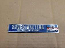 Bruce Walters Ford Lincoln Pikeville KY Metal Car Dealership Emblem Badge Logo