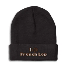 Beanies for Men I Rabbit French Lop Winter Hats for Women Acrylic Skull Cap
