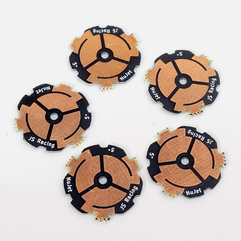 5pcs JS Racing +5 Degree Commutators for AW Dash TFX Wizard Model Cars