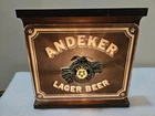 Vintage Working Andeker Lager Beer Cash Register/Table Top Light Pabst Brewing