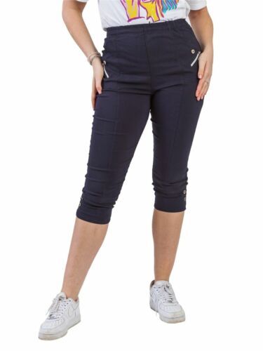 Women Ladies 3/4 Length Trousers Cropped Capri Pants Cherry Berry Summer Shorts - Picture 20 of 47