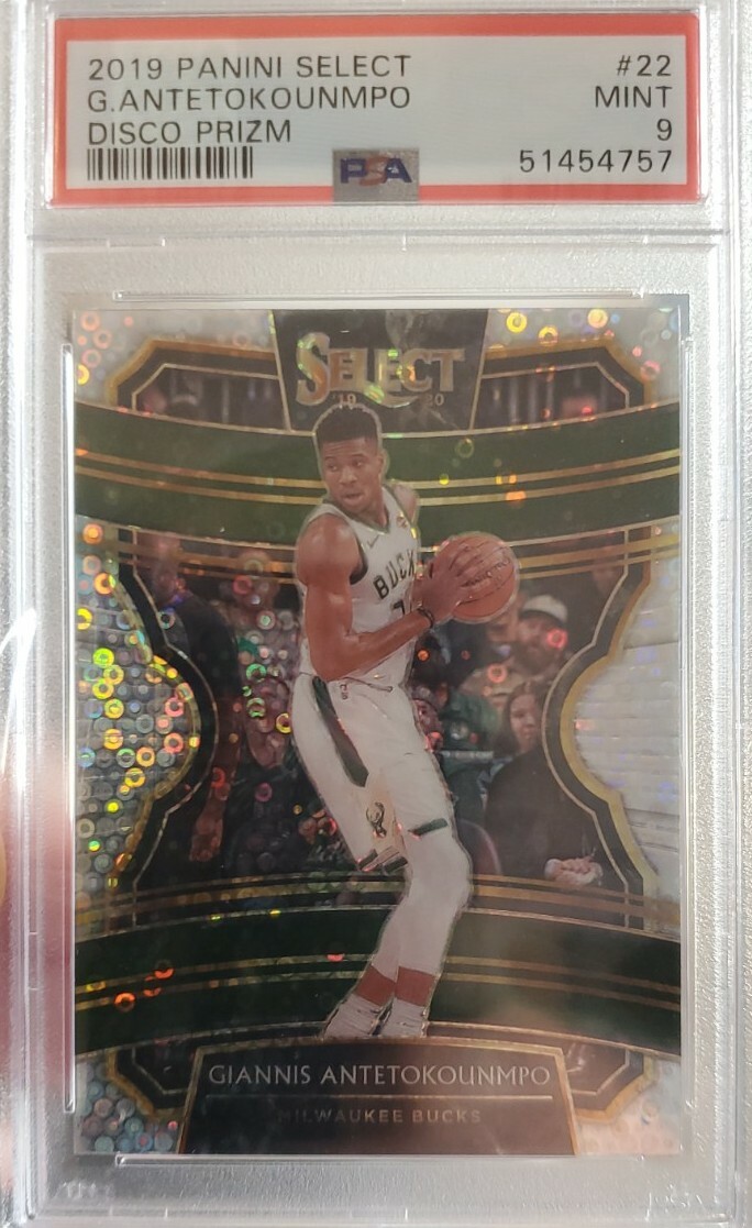 2019 Panini Select Concourse Disco Prizm Giannis Antetokounmpo PSA 9 #22