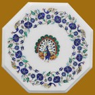 15 " Kaffee Beistelltisch Arbeit Halbedelstein Handmade Craft Heim Dekor