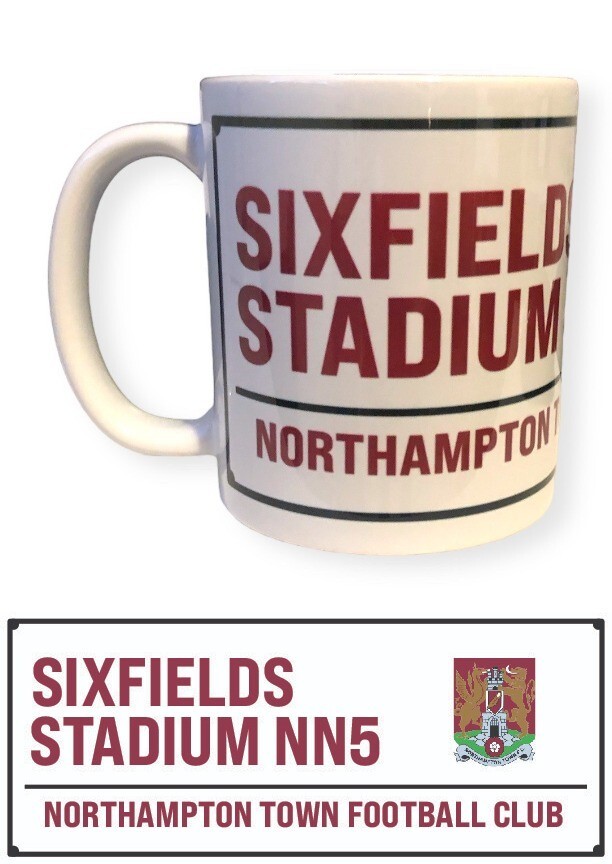 Northampton Town FC Sixfields Stadium NN5 Street Sign Mug Cup Christmas Gift